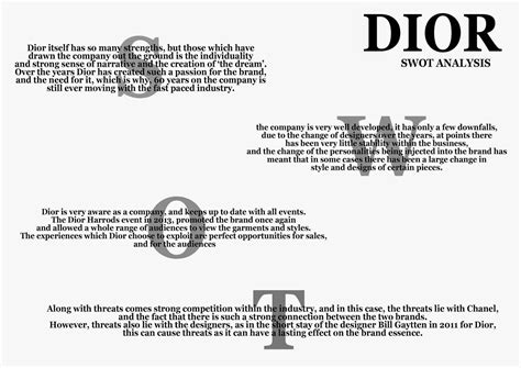 swot analysis of Christian Dior